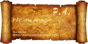 Péchy Arnold névjegykártya