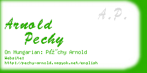 arnold pechy business card